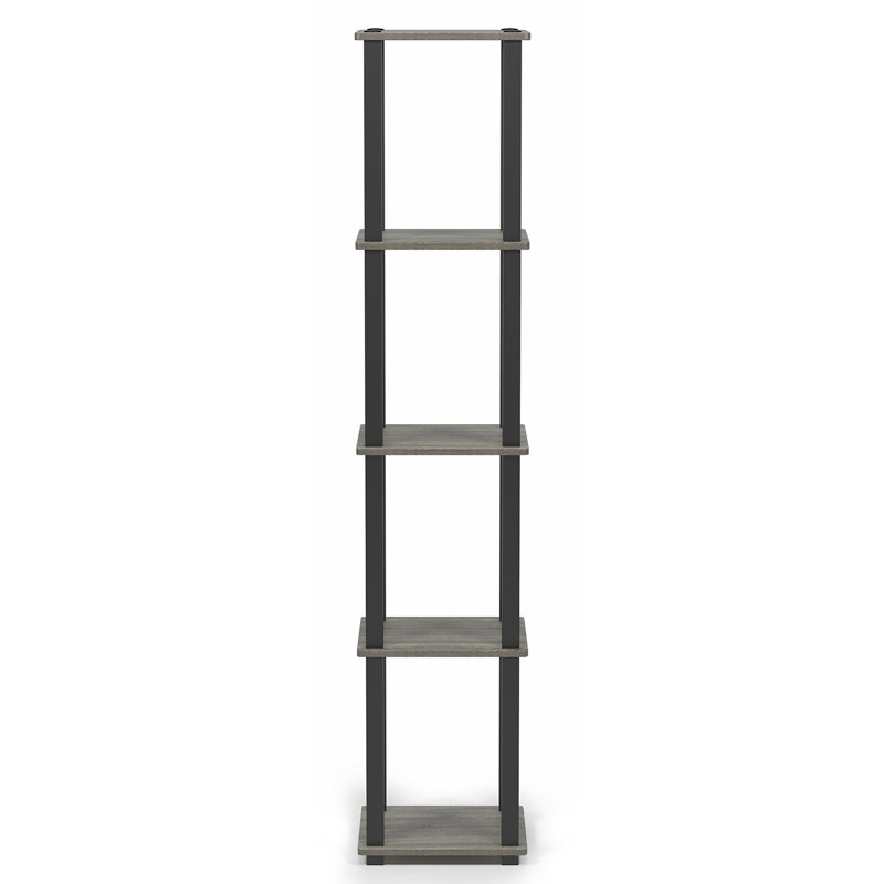 Cearfoss 146.3 cm H x 29.5 cm W Corner Bookcase, French Oak/Black