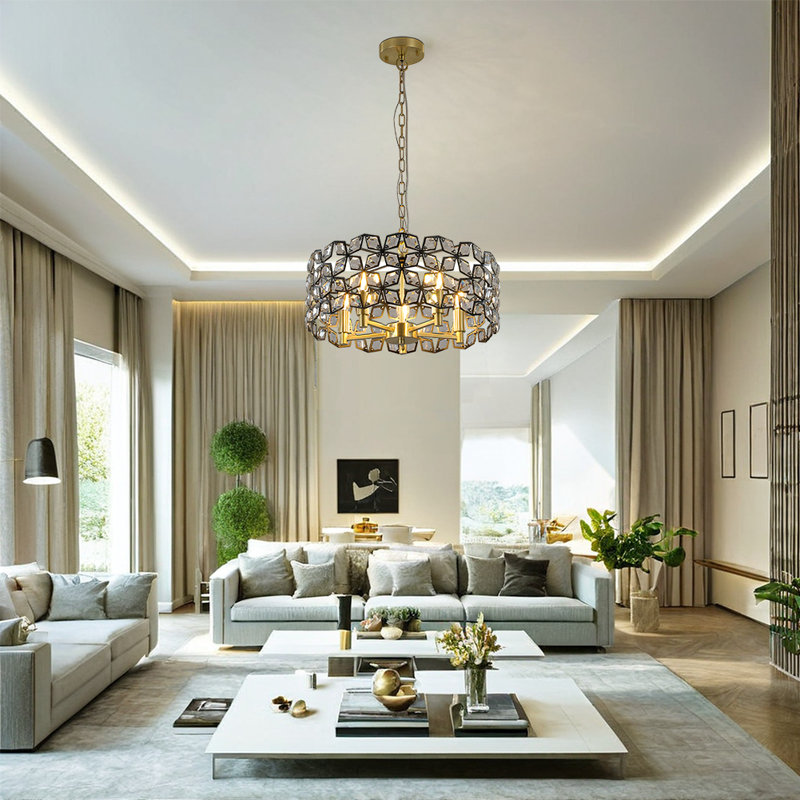 Lustre tambour 5 lumières Satnosh