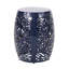 Table élégante en métal moderne - bleu marine, motif de coupe en fer, l 16,54 po x P 16,54 po H, sans assemblage, côté bleu marine, prêt à décorer-1534082412