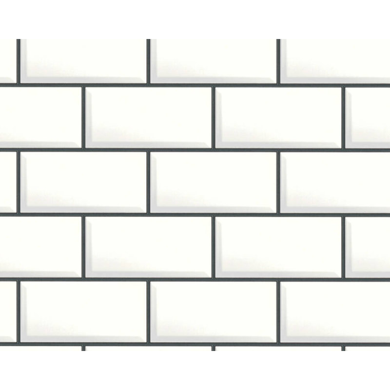 Non-Pasted Brick, Black/Gray/White