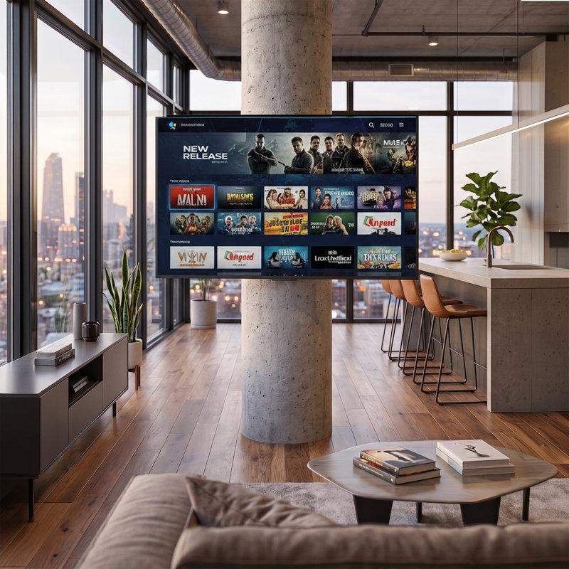 VIVO Column No Drill TV Mount, Full Motion, 40”–86" Screens, 132 lbs Capacity