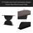47''Double Semi-Circles 3D Hammer-Shaped Texture Base Wood Console Table With Led Light Entryway Table Modern Console Table,Sofa Console Tables For Living Room