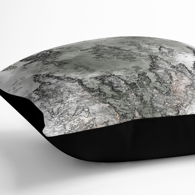Square Throw Cushion, 55cm H x 55cm W x 20cm D, Black