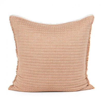 Fringed Cotton Throw Pillow