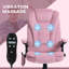 Massage Office Chair with 6-Point Vibration, Pink