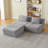 Boneless Oversized 3 Seater Compressed Sofa with Chenille Fabric, No Assembly, Space-Saving for Living Room, Apartment-1263715605