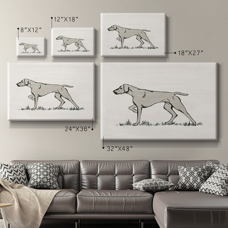 Toile tendue avec châssis neutre Neutre Pointer II - prête à être accrochée, H 40 po x l 60 po
