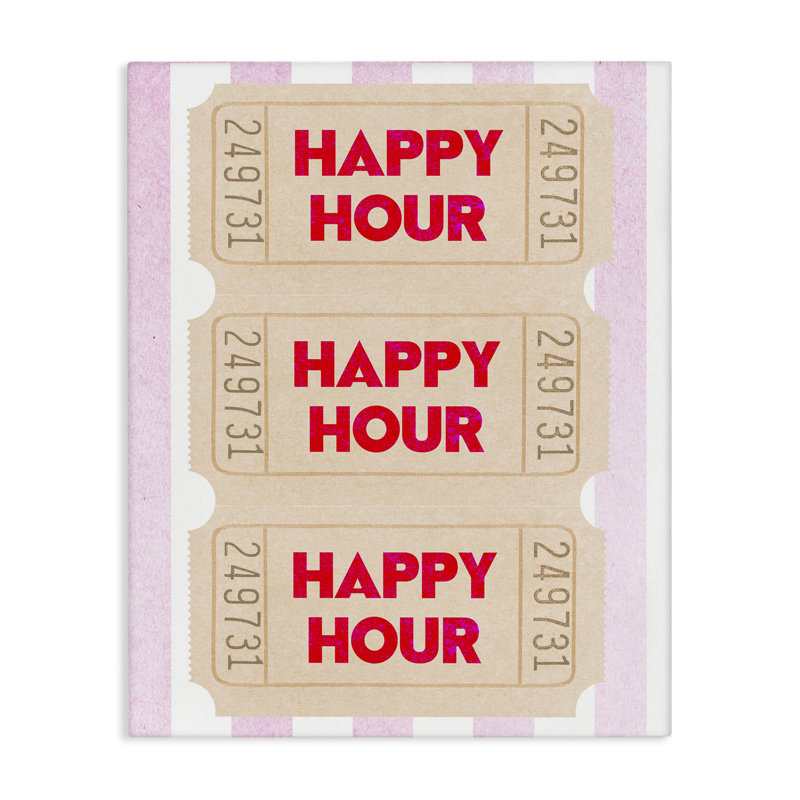 Art mural sur toile Happy Hour, par Lil 'Rue, H 48 po x l 36 po