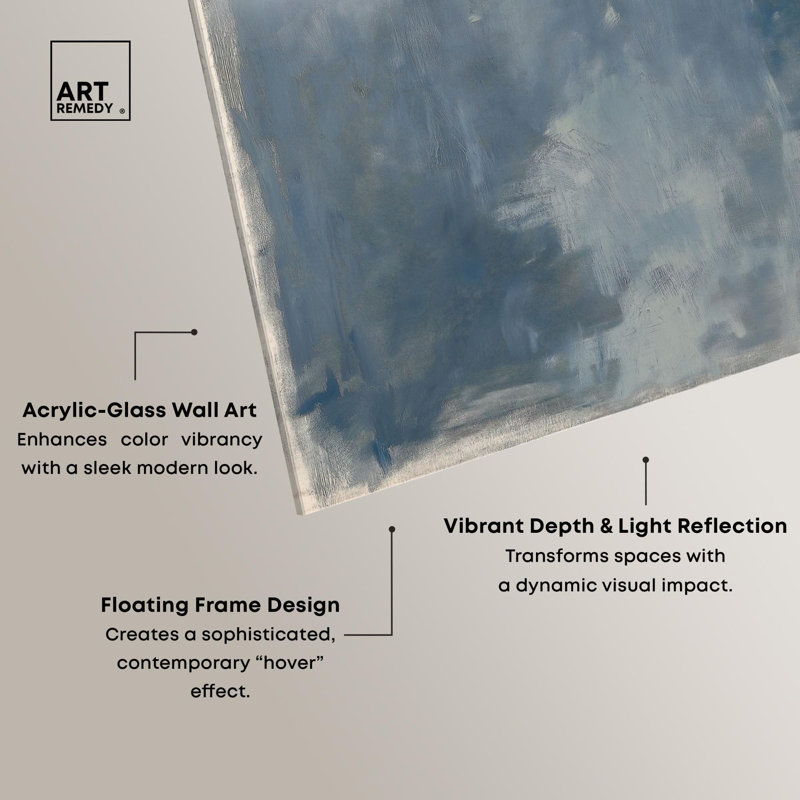 «Blue Monolithe», reproduction d'art acrylique par Art Remedy, H 36 po x l 30 po