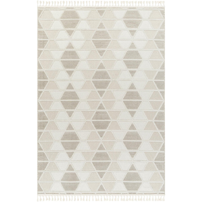 Tapis en polyester tissé à la machine Southwestern, Rectangle 9 pi 2 po x 12 pi