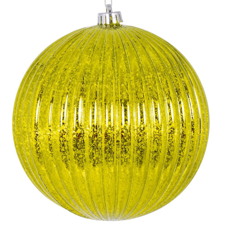 Ensemble de 4 boules de Noël Chistmas, Jaune lime