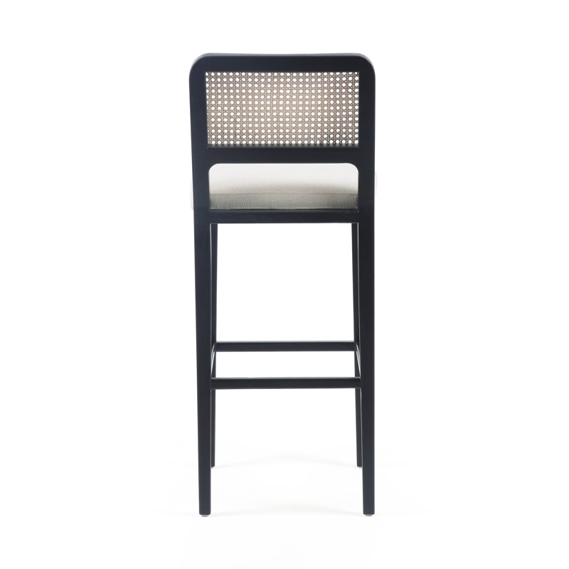 Townsend Veka Savile Flax/Brushed Ebony Bar Stool, Bar Stool (31” Seat Height)