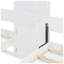 Lit double escamotable en bois avec armoires de rangement et tablettes à queue d'aronde l 109,3 po x P 79,6 po x H 83,1 po