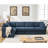 Modular Sectional Sofa Set,Convertible L Shaped Couch ,5 Seat,Reversible Sectional Sofa Couch,Upholstered,Corner Sofa,Rolled Arms,Soft Linen Fabric-1081256473