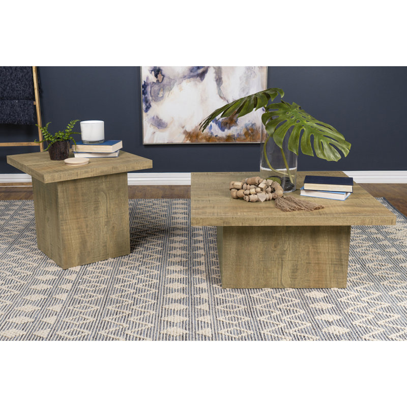 Exeter Mango Square 2-Piece Coffee Table Set
