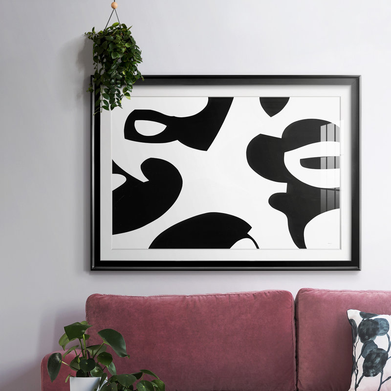 Impression encadrée au crépuscule avec verre biseauté mat et verre, Noir, H 30 po x l 44 po x P 1,5 po