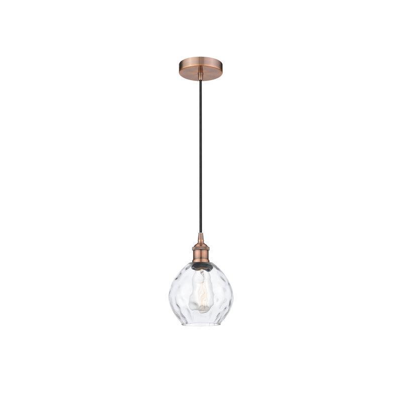 Luminaire suspendu simple à 1 lumière Oceanne, Cuivre antique