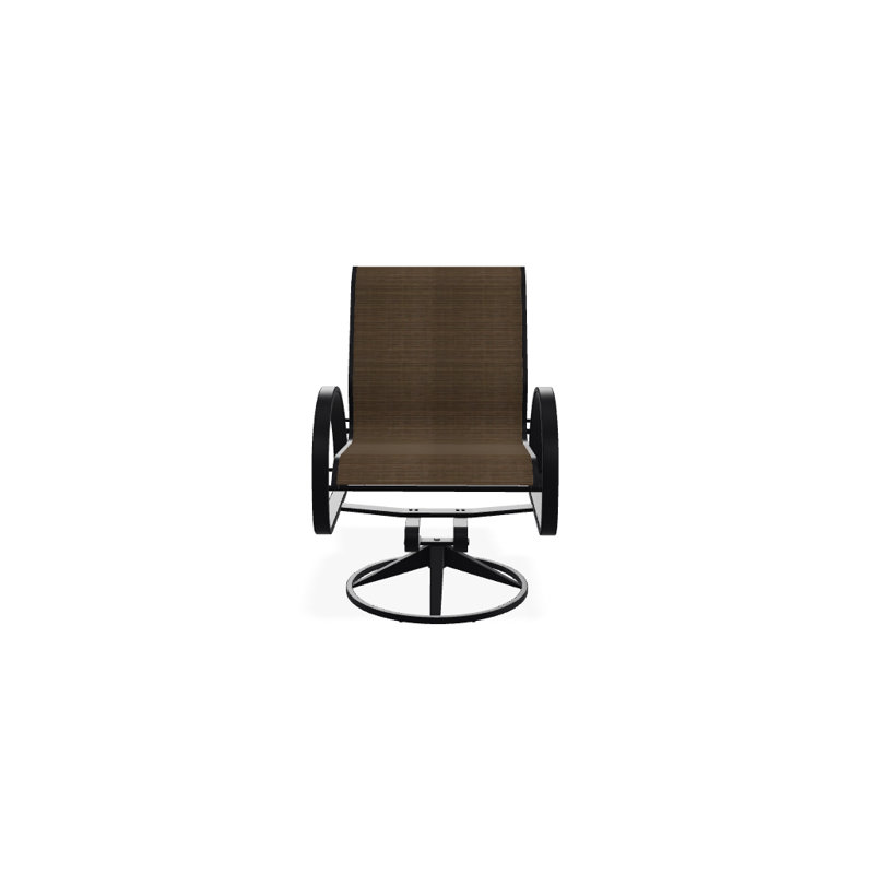 Fauteuil de patio pivotant Hiraku, Performance de l'écorce, Noir texturé