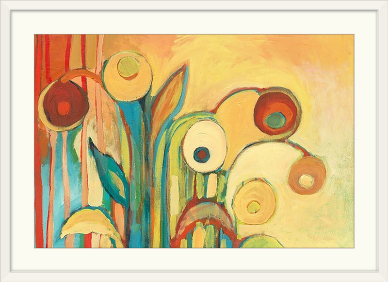 «Nolani My Garden Bouquet» - reproduction, H 24 po x l 32 po x P 1 po, Cadre blanc