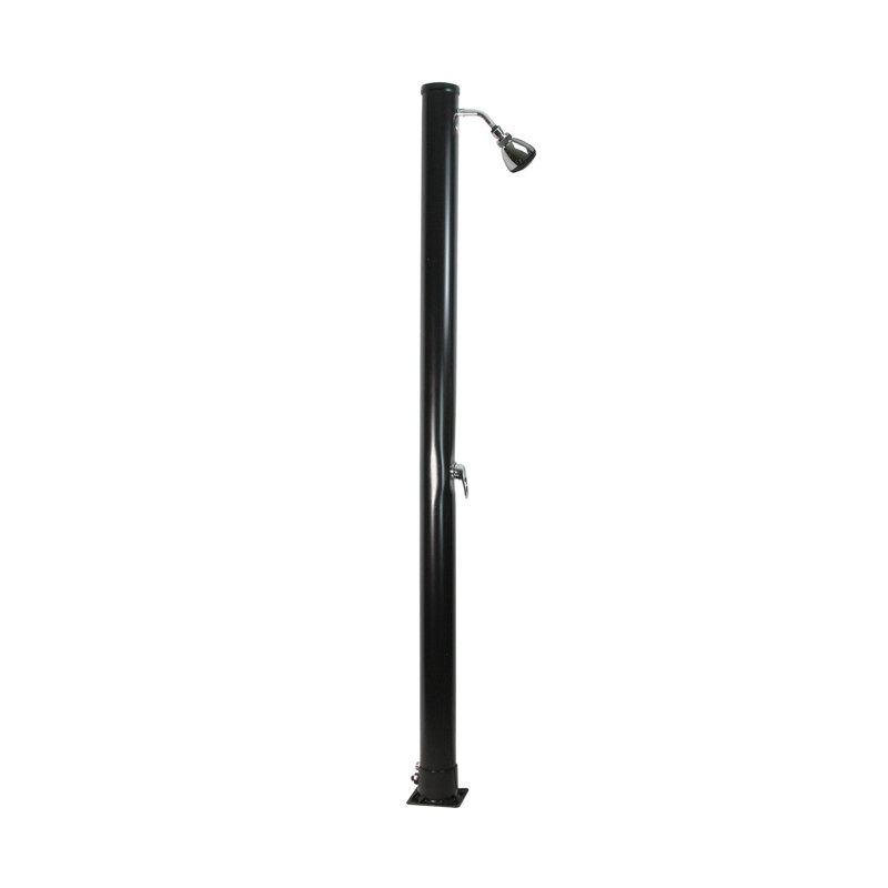 85" Black Eco-Friendly Solar-Powered Poolside Shower Station