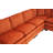 Modern U Shaped 6-Seat Sectional Sofa Couch With One Ottoman And Three Toss Pillows-1012973075
