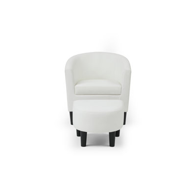 Glory Furniture Salem G00202-C Chair+Ottoman White