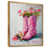 Toile avec cadre flottant or