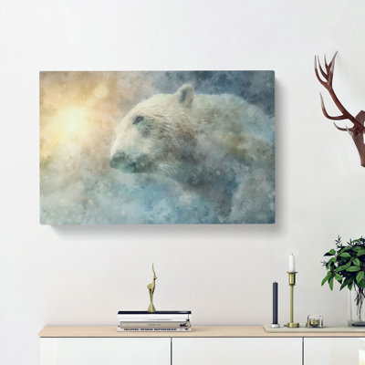 Mystical Polar Bear - Wrapped Canvas