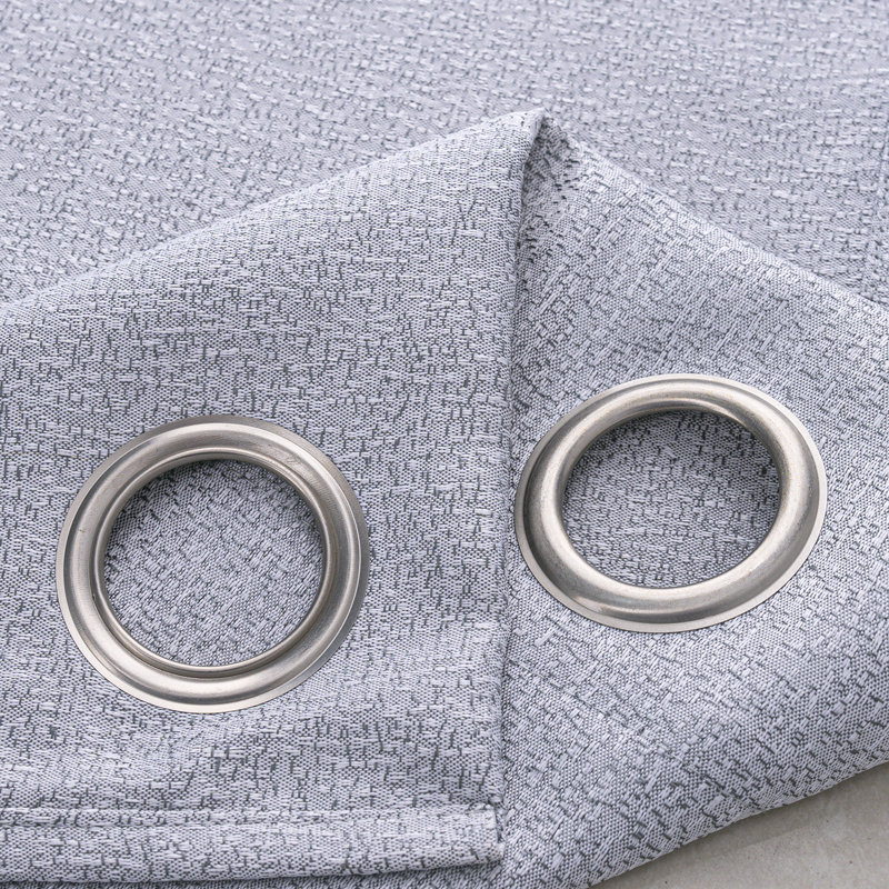 Panneau de rideau simple obscurcissant en polyester Misheel, Argent