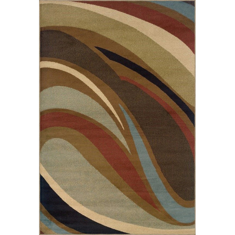 Tapis tissé à motif ondulé Evrim, Tapis de couloir 2 pi 6 po x 9 pi 11 po