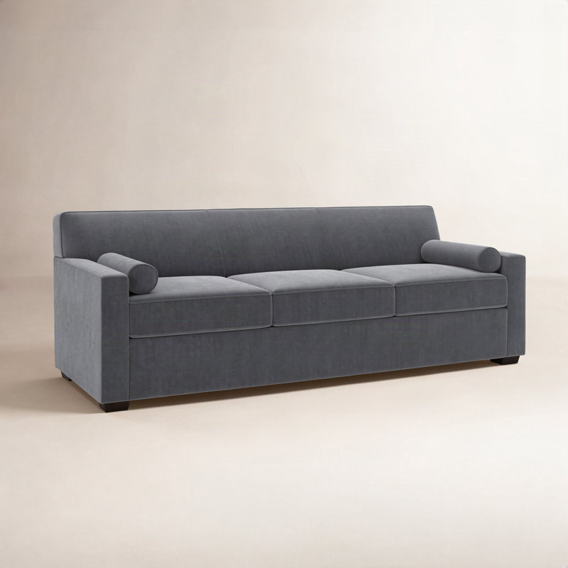 Francesca 92" Upholstered Sofa, Andrew Slate Performance Chenille