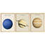 Planète du système solaire, reproduction d'art encadrée - Neptune, Saturne et Jupiter, ensemble d'art mural éducatif sur 3, décor d'inspiration astronomique moderne pour chambre d'enfant ou bureau-119067777-119067776