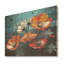 Bouquet de coquelicots orange et bleu I - coquelicots sur bois-1924886651