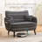 47.6''Wide Upholstered Boucle Loveseat Sofa With Stripe Pattern-254897337