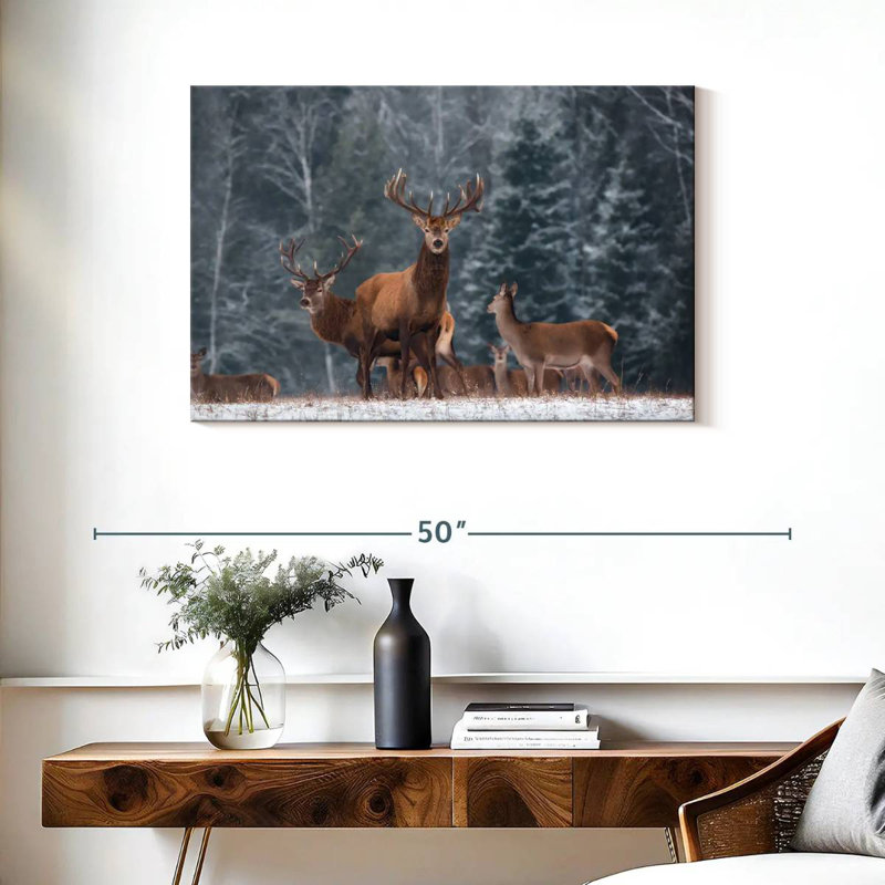 Cerf d'hiver Brampt, H 24 po x l 36 po