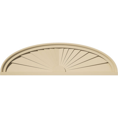 Elliptical Signature Urethane Pediment, Primed Tan