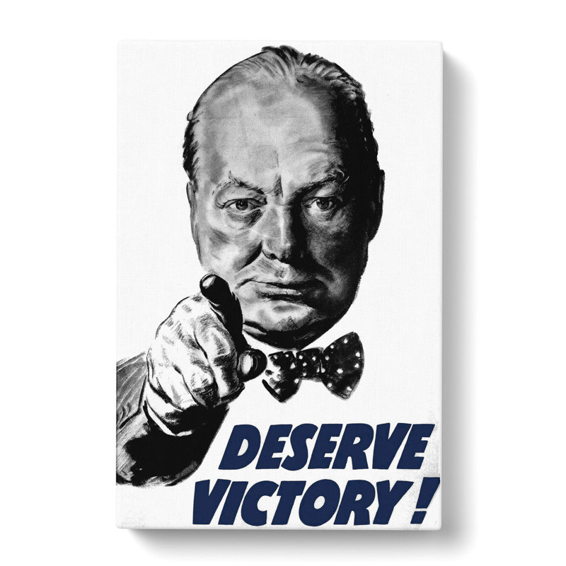 Winston Churchill War Recruitment - Wrapped Canvas, 50cm H x 35cm W x 3cm D