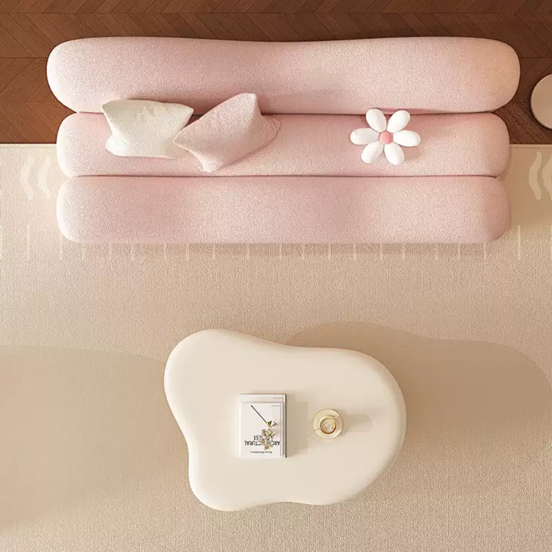 French Simple Pink Sofa
