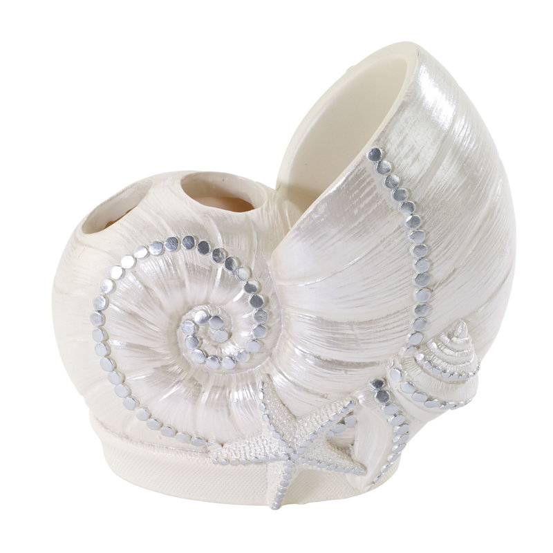 Sequin Shells Bath Toothbrush Holder