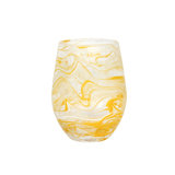 Puro Marbled Stemless Wine Glass