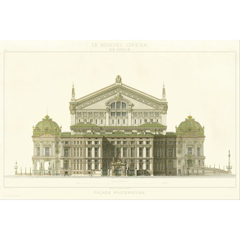 Paris Opera House I - Wrapped Canvas Print, 81cm H x 122cm W