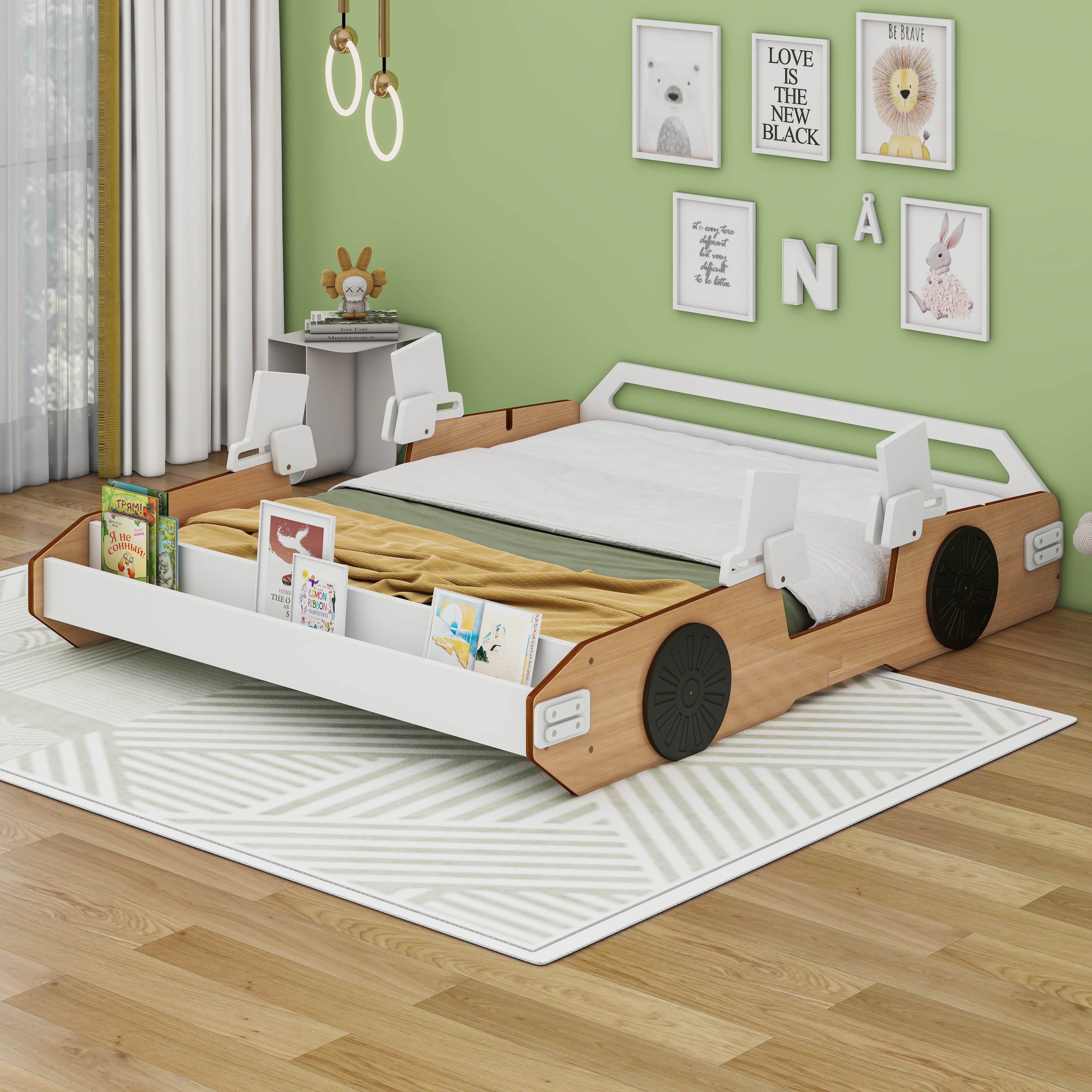 Cosmic Wood Racing Car Bed with Door Design and Storage Wayfair