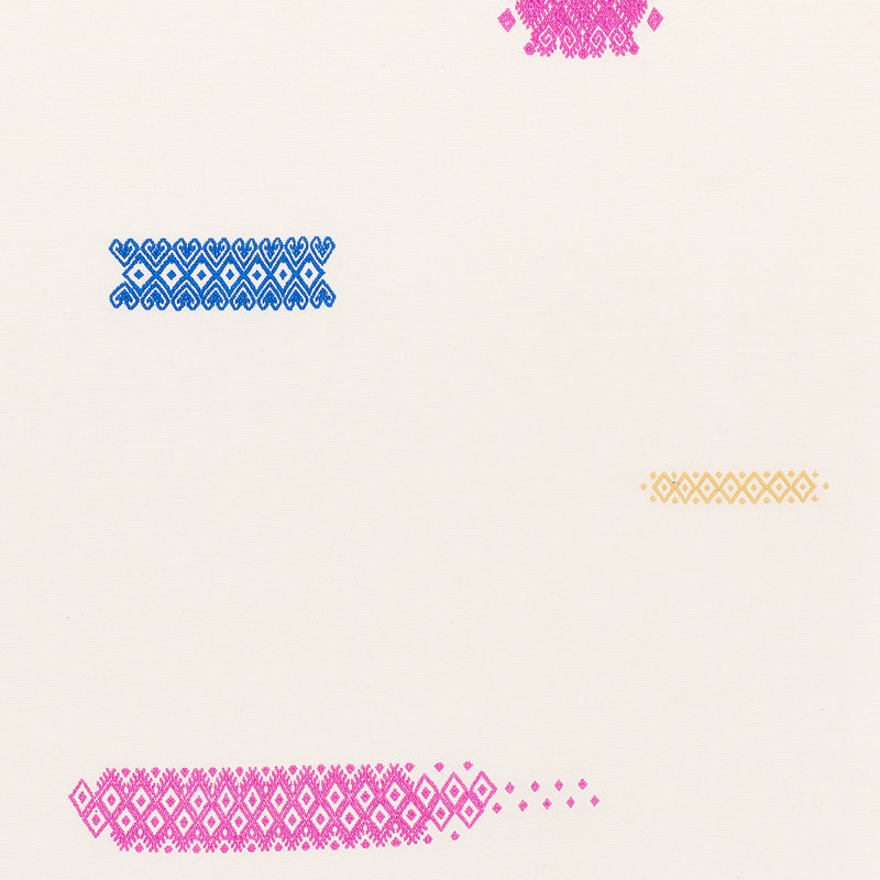 Schumacher x ONORA Balamil Handwoven Panel, Multi on Ivory