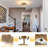 Bohemian 18.1" 3-Light Semi-Flush Mount Ceiling Light with Handwoven Raffia Shade for Bedroom, Dining Room, or Living Space