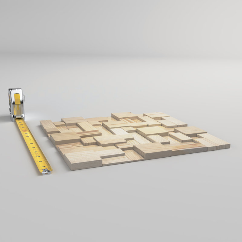 Carreau de mosaïque murale en bois 11 pin, l 11 7/8 po x H 11 7/8 po x P 1/2 po