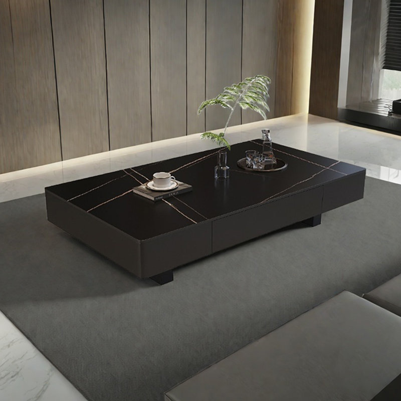 Table rectangulaire légère et luxueuse, H 13,8 po x L 51,2 po x l 27,6 po