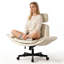 Chaise de bureau à pieds croisés avec accoudoirs réglables, hauteur de siège et appui-tête amovible-981490335