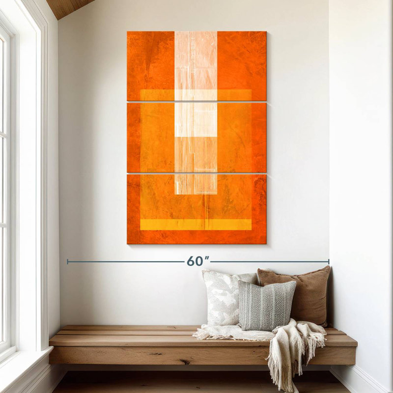 Avery Orange Paper II, 65" H x 42" W
