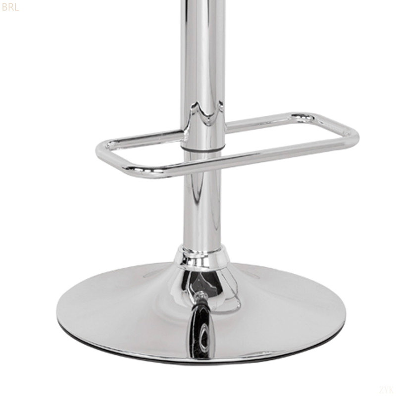 Tabouret pivotant transparent et chromé réglable, Clair