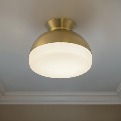 Brian Patrick Flynn Linneus 15'' Vibrant Gold Flush Mount